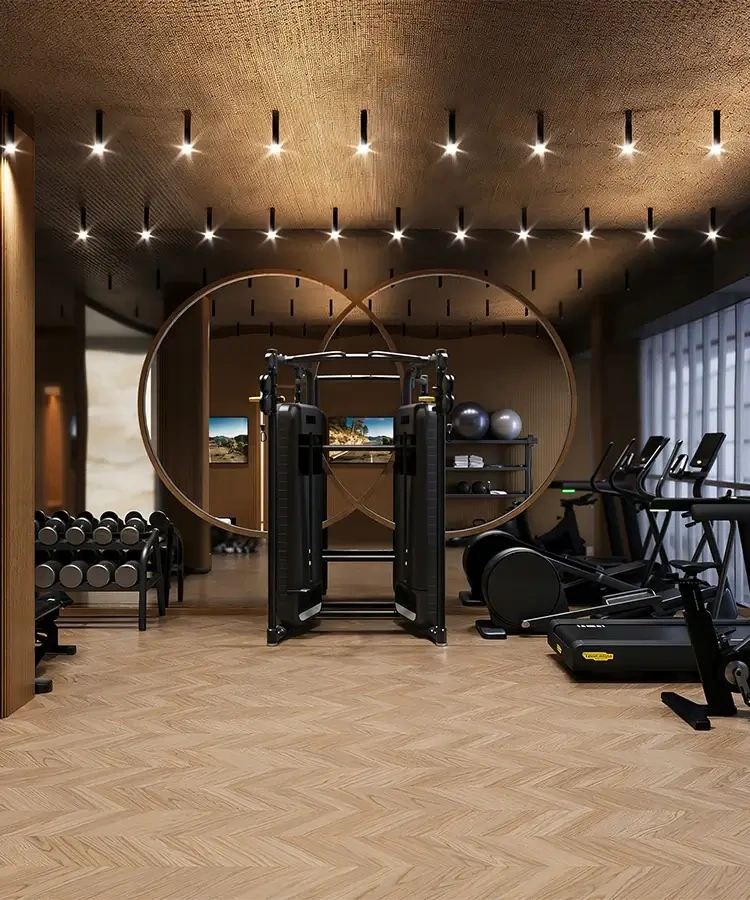 Strefa fitness w Apartamentach M7